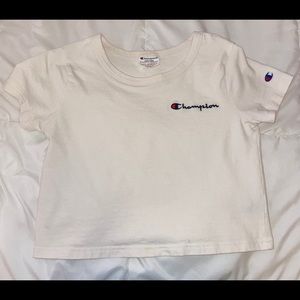 cropped champion t shirt